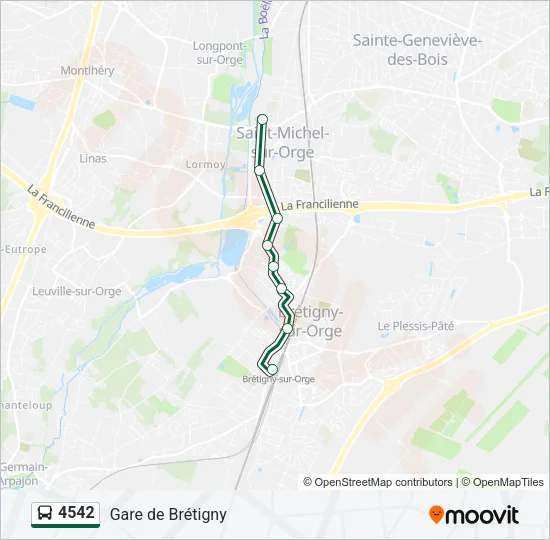 4542 Bus Line Map