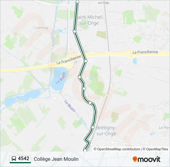 4542 Bus Line Map