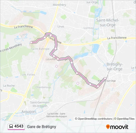 4543 Bus Line Map