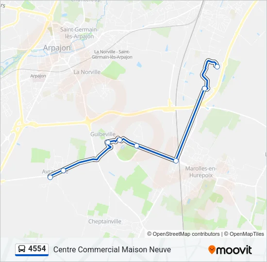 4554 Bus Line Map
