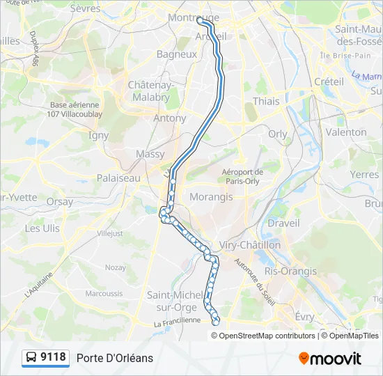 9118 Bus Line Map