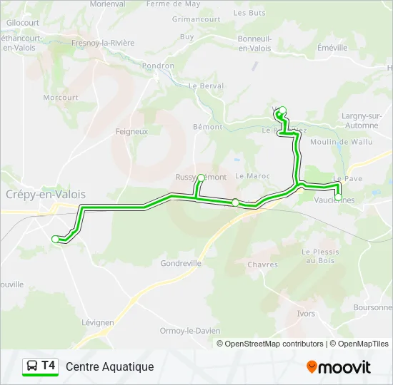 T4 Bus Line Map