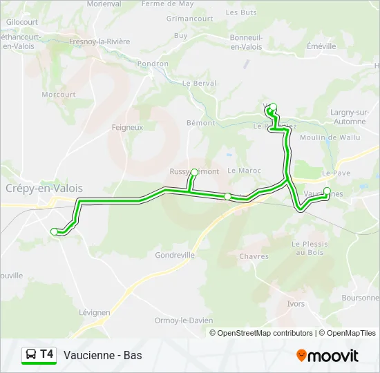 T4 Bus Line Map