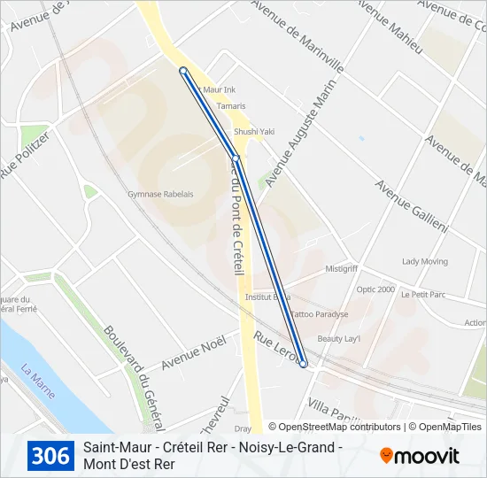 306 Bus Line Map
