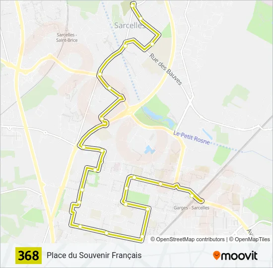 368 Bus Line Map