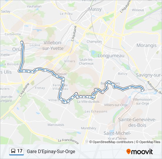 17 Bus Line Map