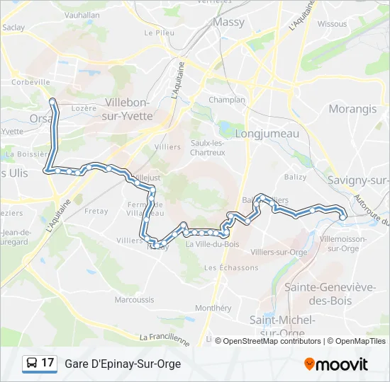 17 Bus Line Map