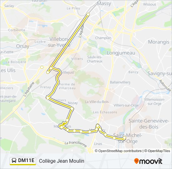 DM11E Bus Line Map