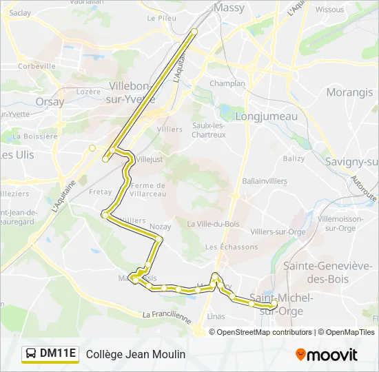 DM11E Bus Line Map