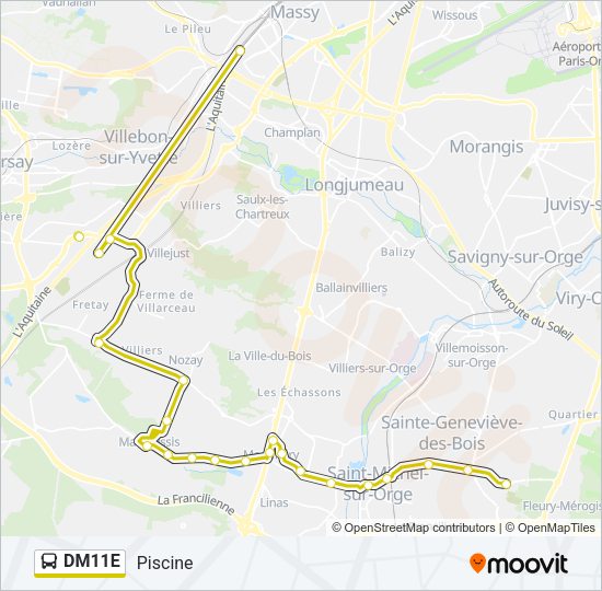 DM11E Bus Line Map