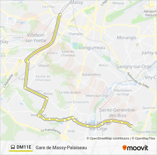 DM11E Bus Line Map