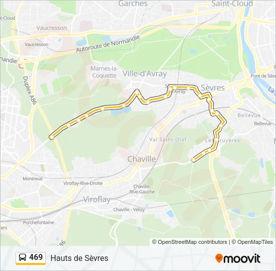 469 Bus Line Map