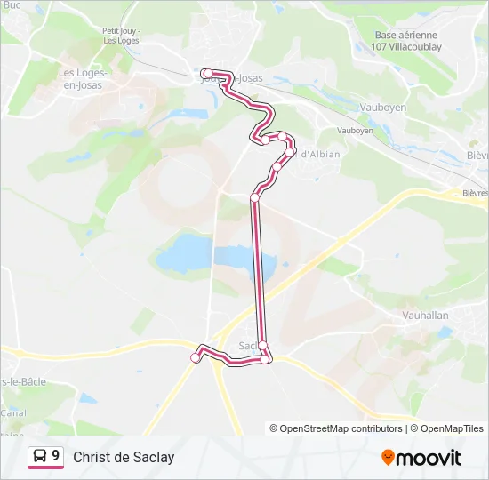 9 Bus Line Map