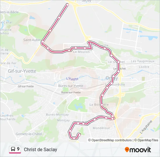 9 Bus Line Map