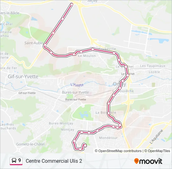 9 Bus Line Map
