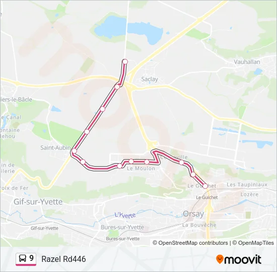 9 Bus Line Map