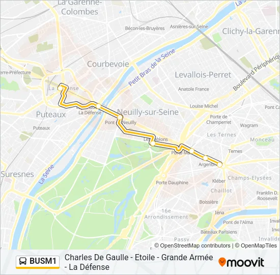 BUSM1 Bus Line Map