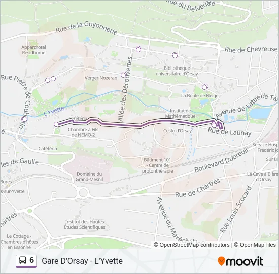 6 Bus Line Map