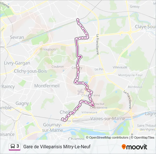 3 Bus Line Map