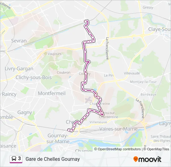 3 Bus Line Map