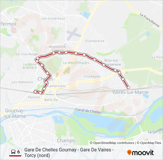 6 Bus Line Map