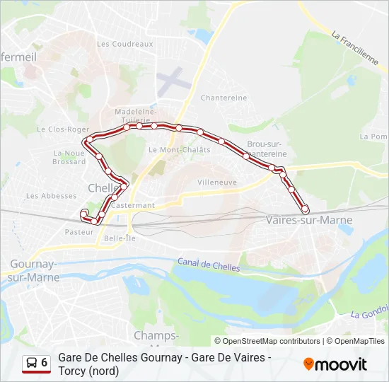 6 Bus Line Map