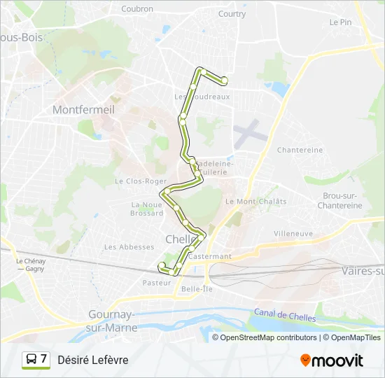 7 Bus Line Map