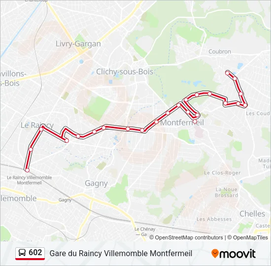 602 Bus Line Map