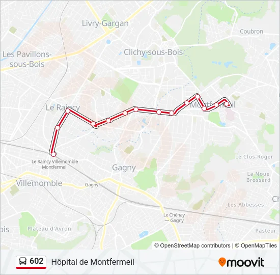 602 Bus Line Map