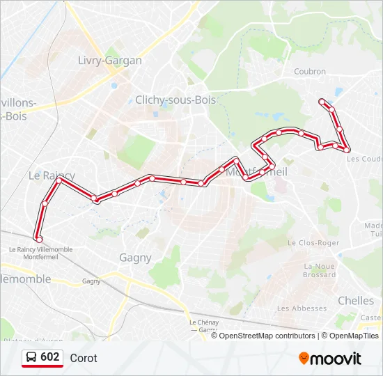602 Bus Line Map