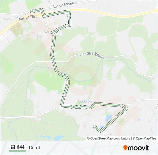 644 Bus Line Map