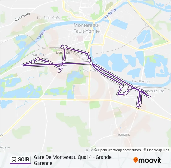 SOIR Bus Line Map