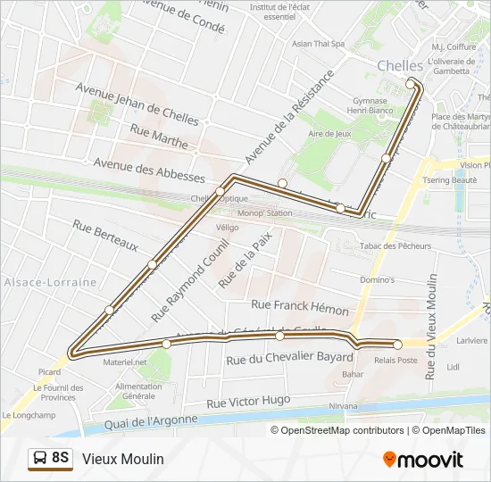 8S Bus Line Map