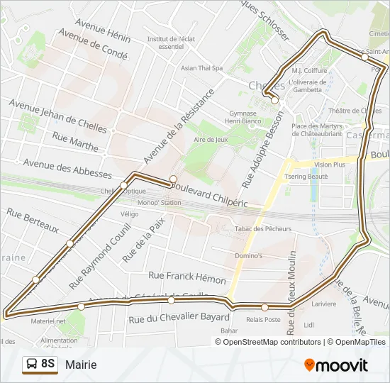 8S Bus Line Map