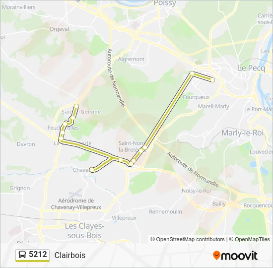 Plan de la ligne 5212 de bus