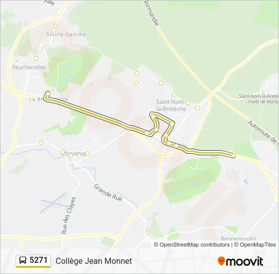 Mapa de 5271 de autobús