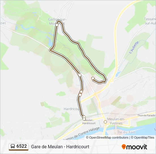 6522 Bus Line Map
