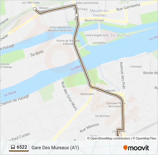 6522 Bus Line Map