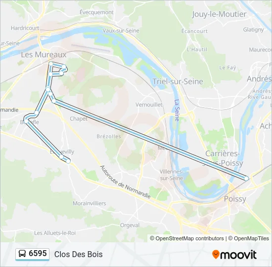 Plan de la ligne 6595 de bus