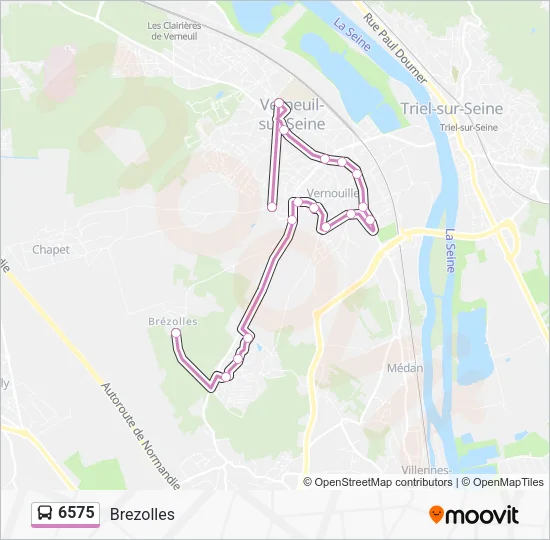 6575 Bus Line Map