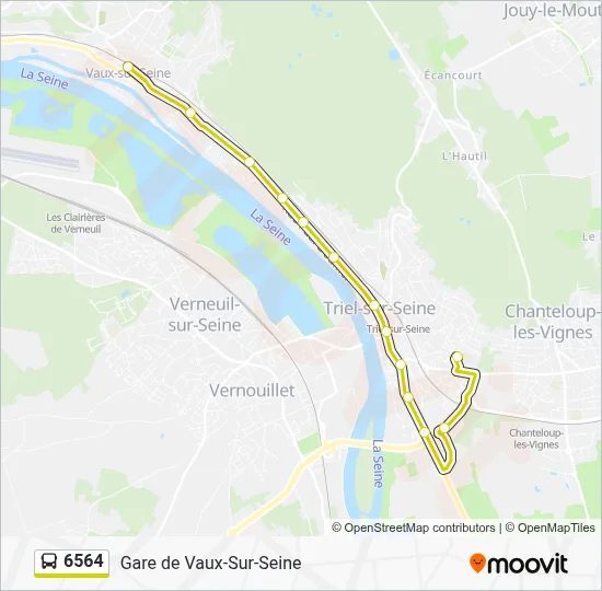 6564 Route: Schedules, Stops & Maps - Gare de Vaux-Sur-Seine (Updated)