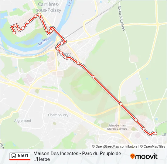 6501 Bus Line Map