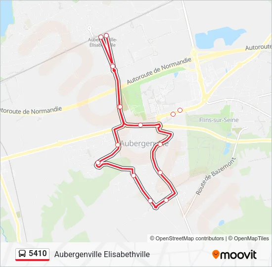 5410 Bus Line Map