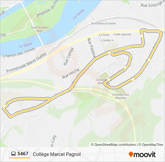 5467 Bus Line Map