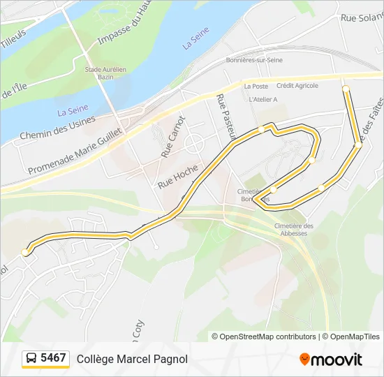 5467 Bus Line Map