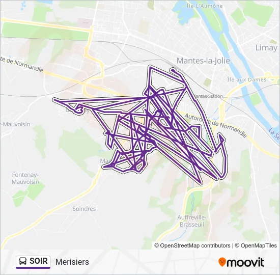 SOIR Bus Line Map