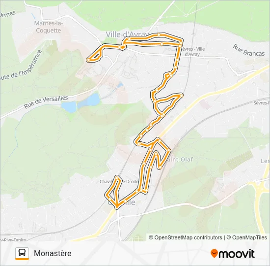 Plan de la ligne GPSO BUS de bus