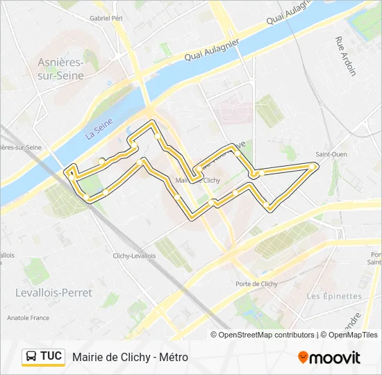 Plan de la ligne TUC de bus