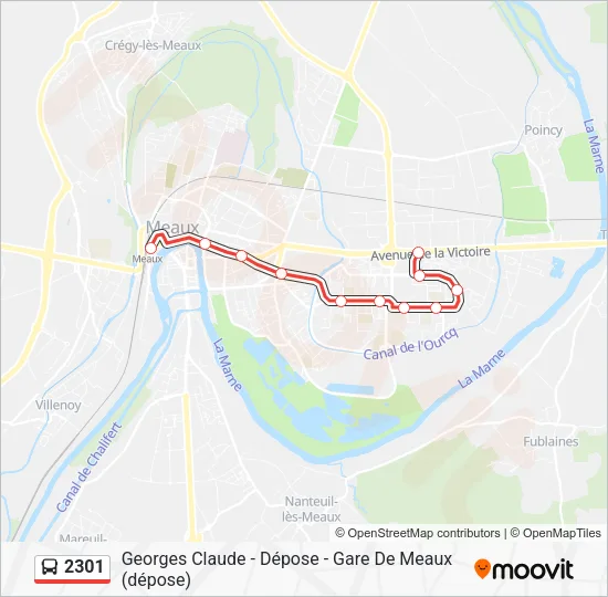 2301 Bus Line Map