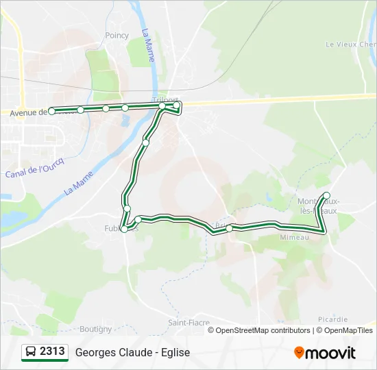 2313 Itinéraire: Horaires, Arrêts & Plan - Eglise (mis à jour)